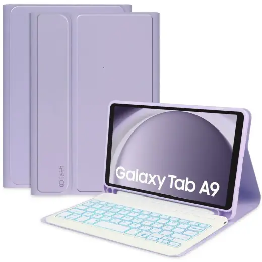 Tech-Protect SC Pen + Keyboard case with keyboard for Samsung Galaxy Tab A9 8.7" X110 | X115 - purple