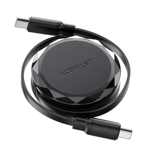 Acefast C13-03 datu pārraides un uzlādes vads | USB-C to USB-C | 60W | 0.8m | melns