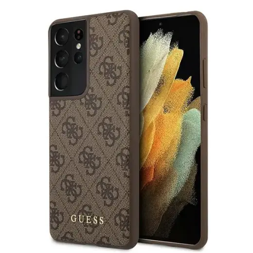 GUHCS21LG4GFBR Guess 4G Cover for Samsung Galaxy S21 Ultra Brown
