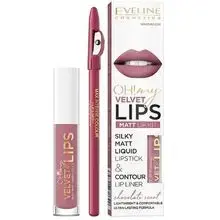 Eveline OH! My Velvet Lips Matt Lip Kit for matte effect 03 Rose Nude 4.5 ml