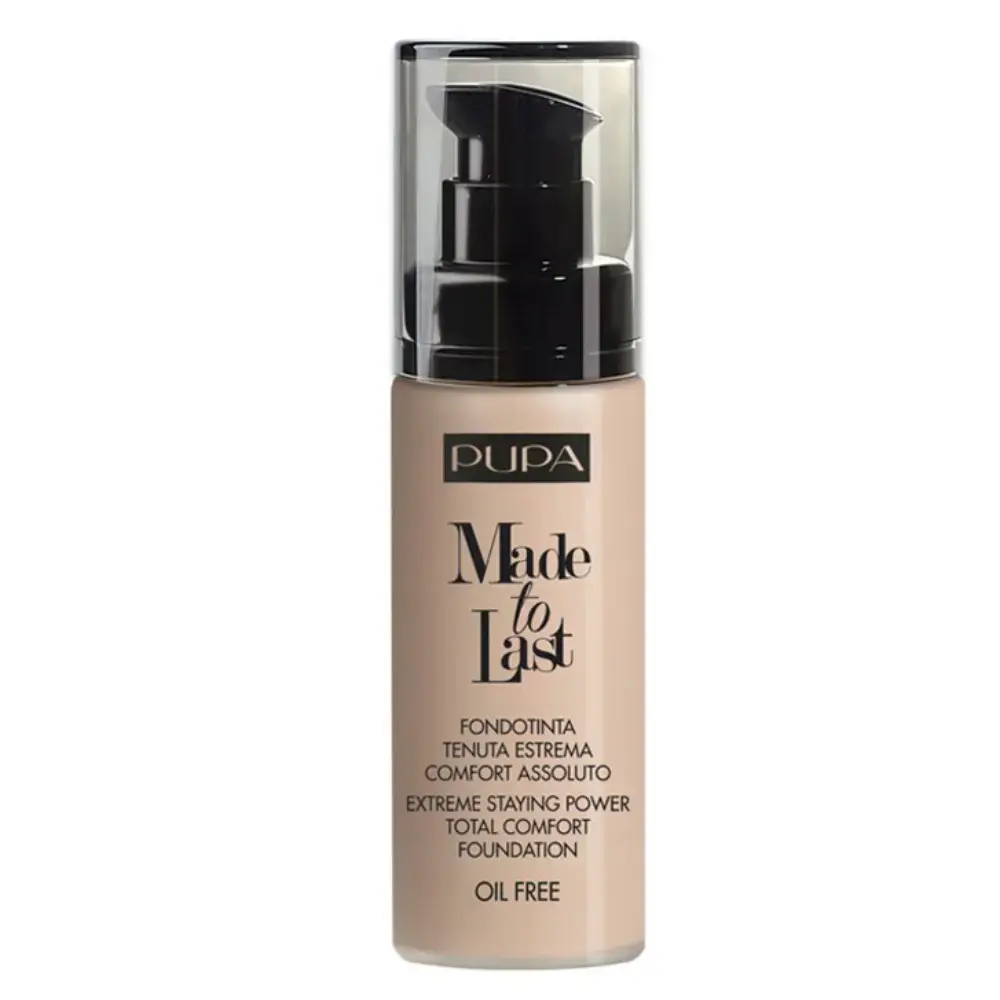 Pupa, Made To Last, Paraben-Free, Long Lasting, Liquid Foundation, 010, Porcelain, 30 ml