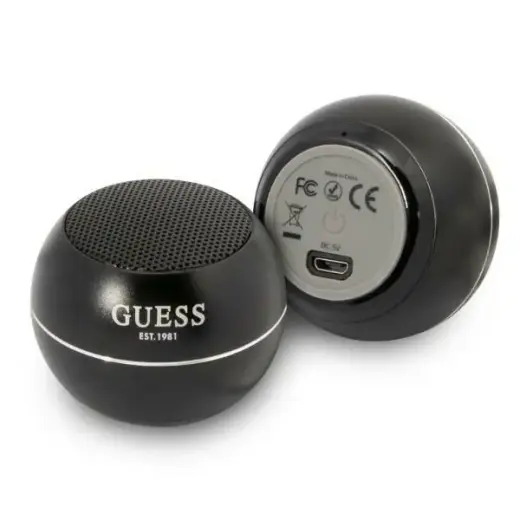 Guess głośnik Bluetooth GUWSALGEK Speaker mini czarny|black