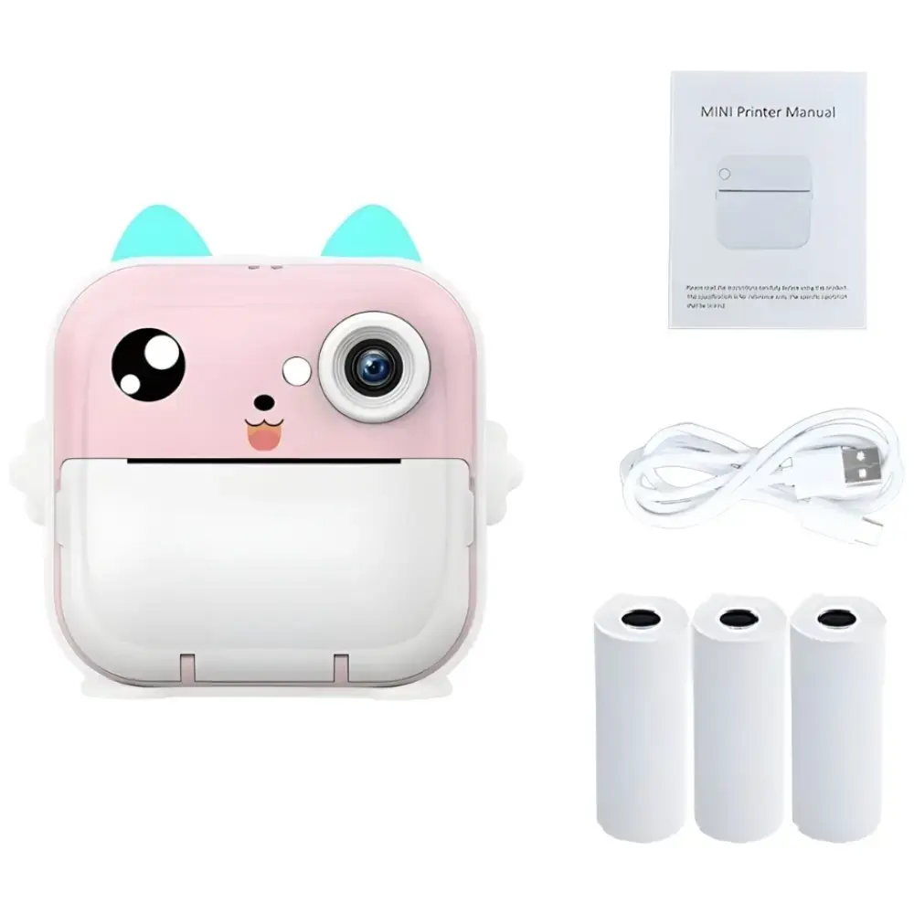 Instant camera for children MajesticLine rozā