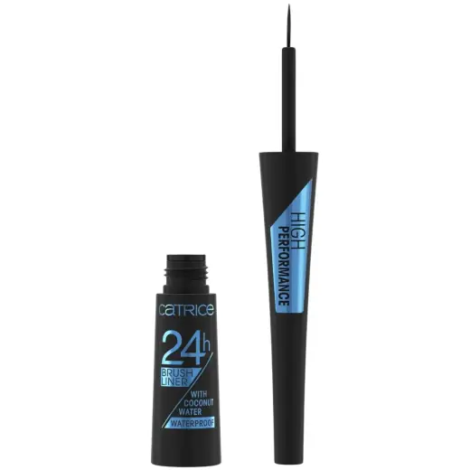 Catrice, 24h Brush Liner, Waterproof, Brush, Matte, Liquid Eyeliner, 010, Ultra Black, 3 ml