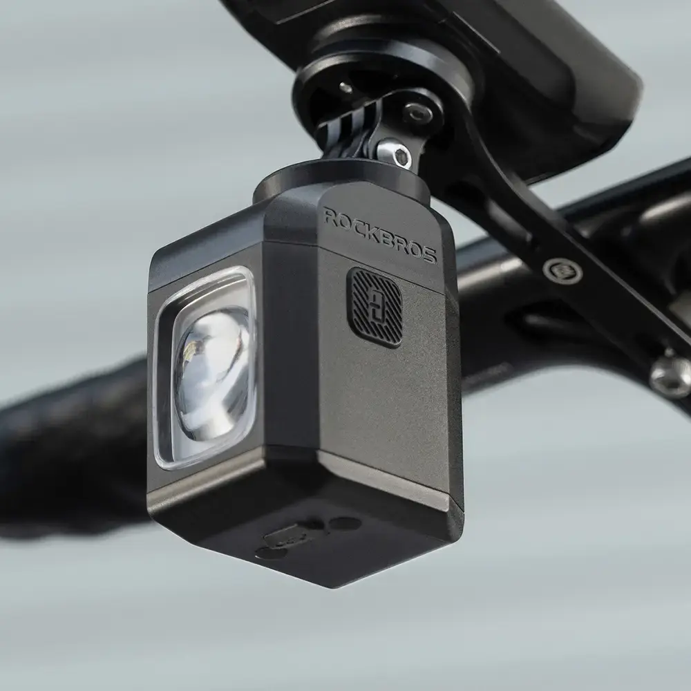 Rockbros M8 1600lm front bike light with remote control 10m rechargeable 4000 mAh - black