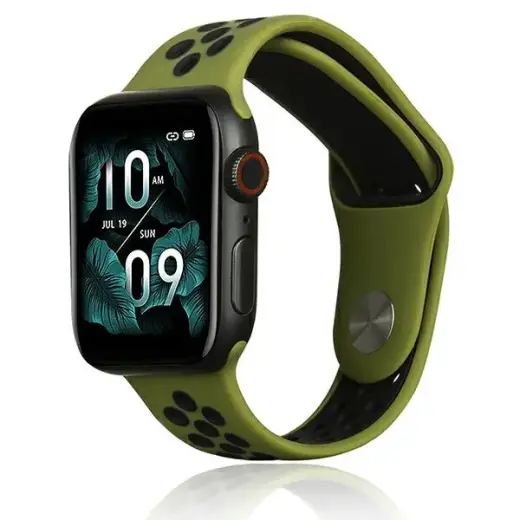 Beline Sport viedpulksteņa siksniņa priekš Apple Watch (38/40/41 mm) | silikons | zaļa/melna