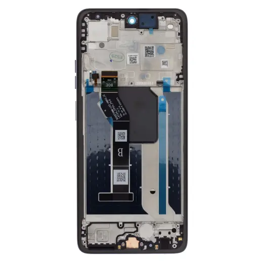 Motorola G56 LCD Display + Touch Unit + Front Cover Black Oyster (Service Pack)