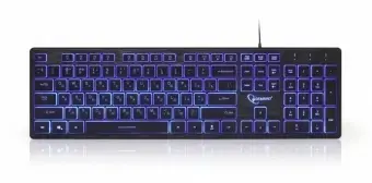 Gembird 3-color Backlight Multimedia Keyboard Black RU