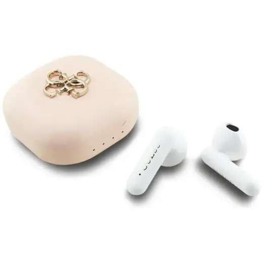 TWS Guess 4G Metal Logo headphones pink