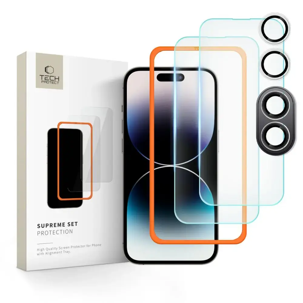 Tech-Protect Supreme ekrāna aizsargstikls priekš iPhone 16 Plus Clear