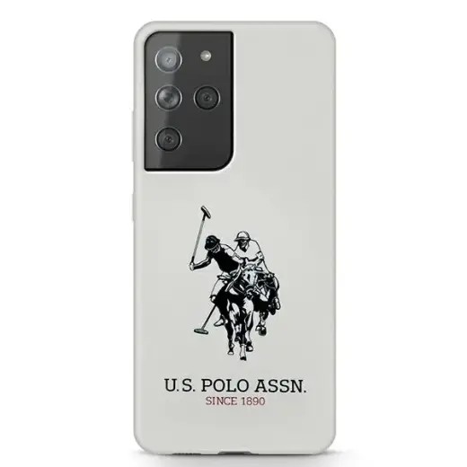 US Polo USHCS21LSLHRWH S21 Ultra G998 biały|white Silicone Logo