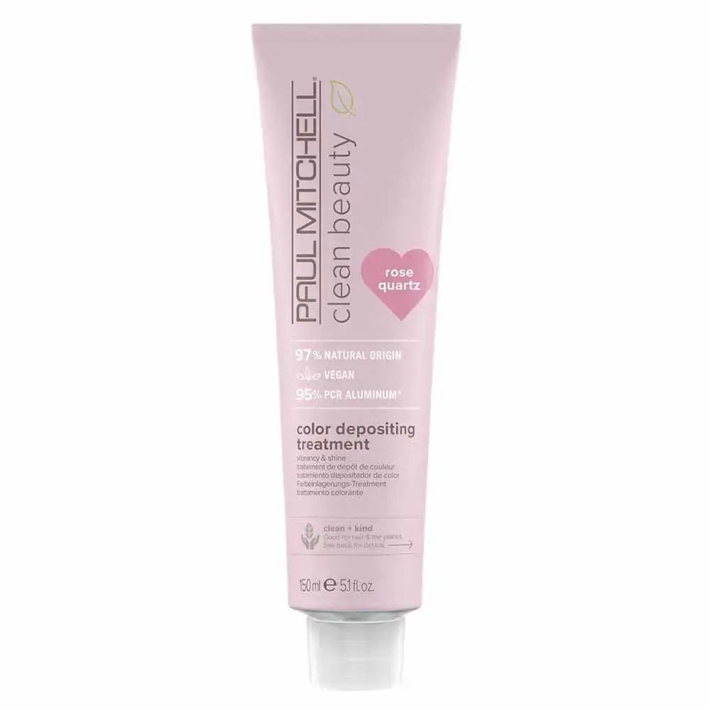 Paul Mitchell Clean Beauty Color-Depositing Treatment  for Refreshing + Protecting Color-Treated Hair 5.1 Oz  Rose Quartz