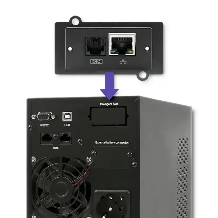 Qoltec Uninterruptible Power Supply UPS On-line | Pure Sine Wave | 1kVA | 800W | LCD | USB