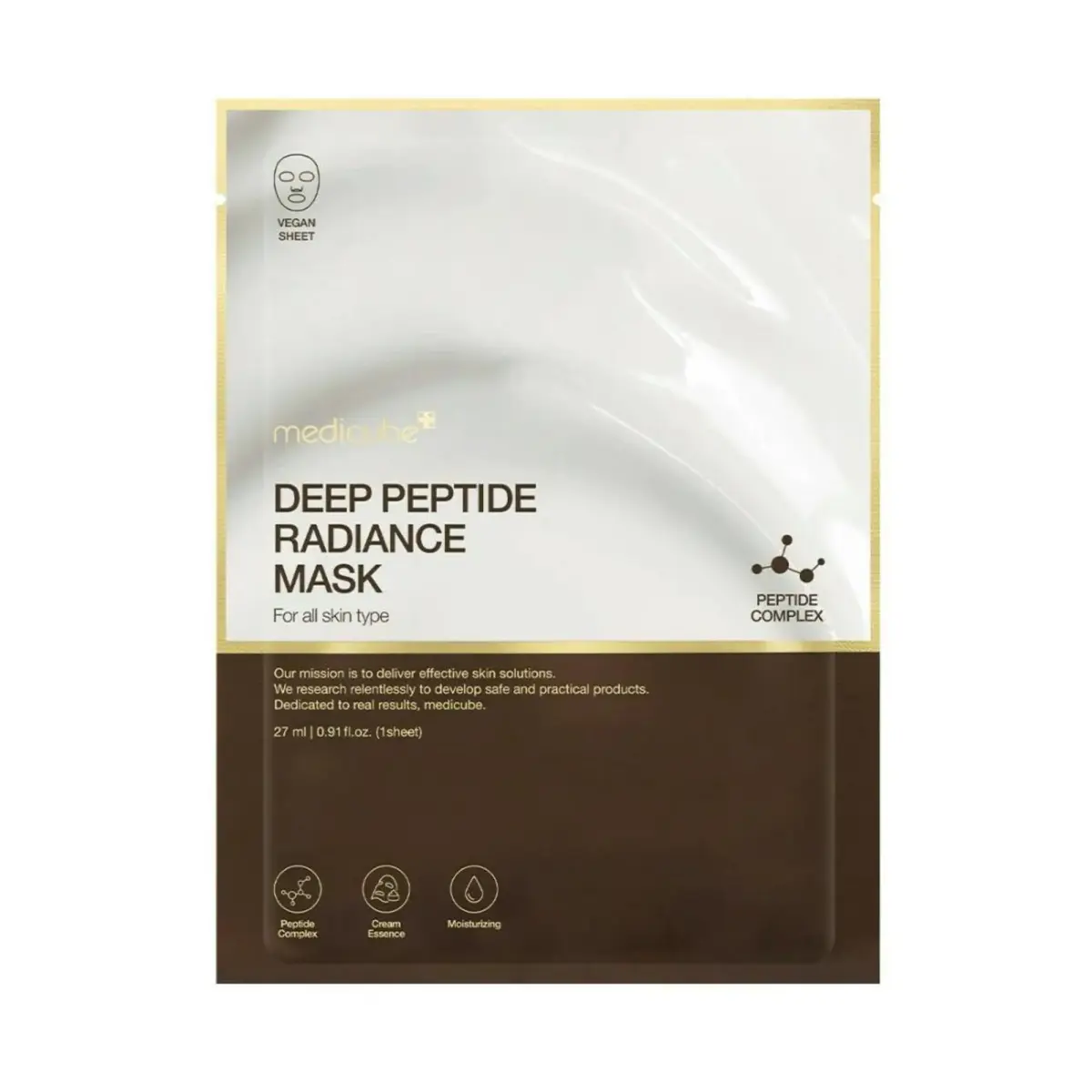 Medicube, Deep Peptide Mask, Enhances elasticity, Sheet Mask, For Face, 27 ml