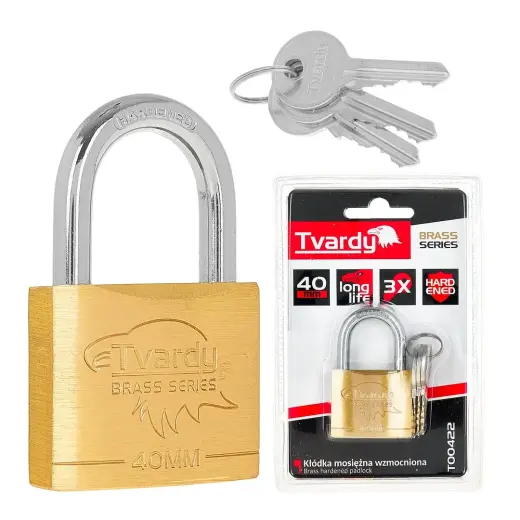 Messingist karastatud tabalukk 40mm BRASS-SERIES