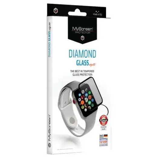 MS Diamond Glass Edge 3D 2.5D Apple       Watch Ultra|Ultra 2 49mm srebrny|silver