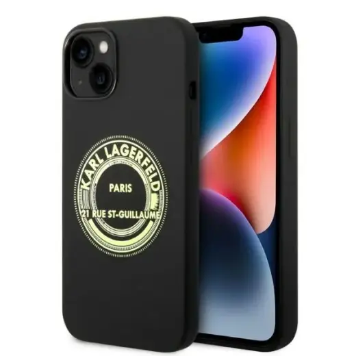 Karl Lagerfeld KLHCP14SSRSGRCK iPhone 14 6,1" hardcase czarny|black Silicone RSG