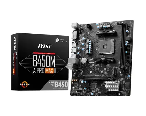 MSI B450M-A PRO MAX II |AMD B450|DDR4|SATA3|M.2|USB3.0|PCIe3.0|AM4|mATX
