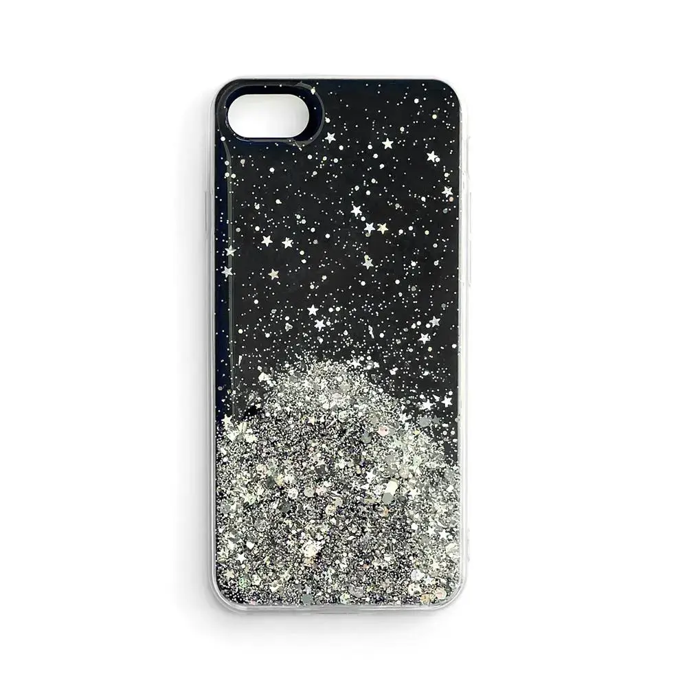 Wozinsky Star Glitter Shining maciņš telefonam iPhone 12 mini melns