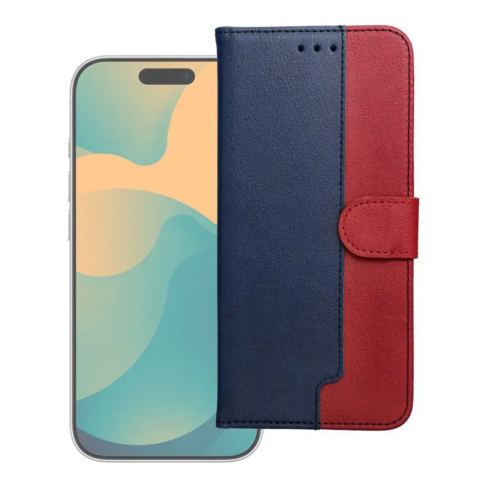 Flip case for Motorola G57 POWER Split Book navy and red