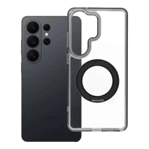 Frame Circle Stand phone case with stand and MagSafe support for Samsung Galaxy S26 Ultra (S948) black