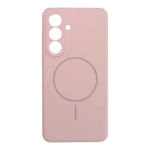 Silicone 2mm telefono dėklas su MagSafe palaikymu Samsung Galaxy S26+ (S947) rožinis
