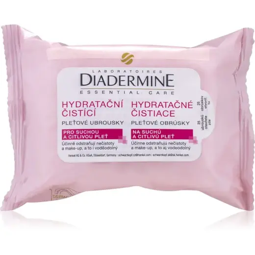 Moisturizing Makeup Remover Wipes Diadermine 25 Units.