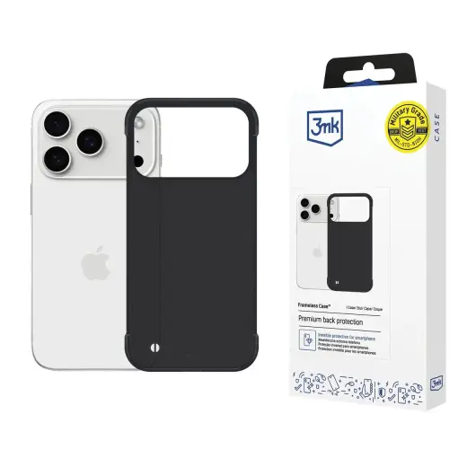 3mk Just20g Matt Case for Apple iPhone 17 Pro - Matte Black