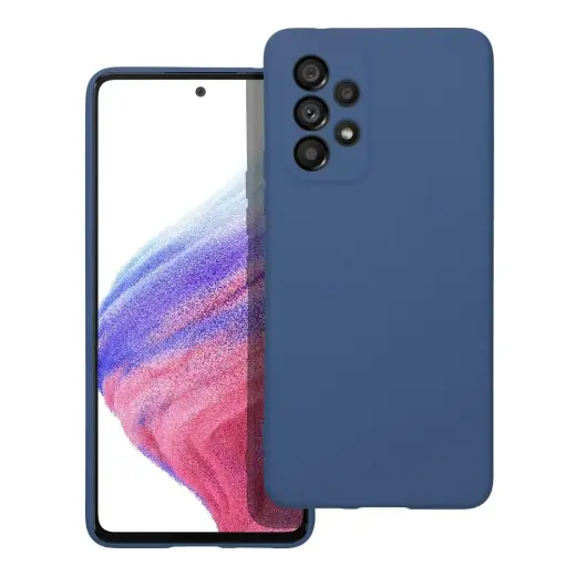Silicone telefono dėklas Samsung Galaxy A53 5G (A536) mėlynas