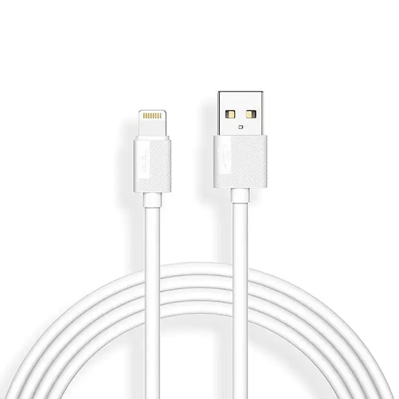 CABLE T-PHOX NETS LIGHTNING WHITE 3A ; PVC ; 1,2M