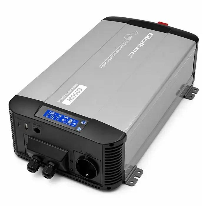 Qoltec Pure Sine Wave Inverter with UPS | 12V to 230V | 3000/6000W | USB | Compatible with LiFePO4 GEL AGM