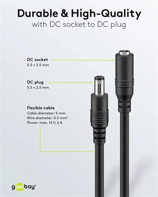 Goobay DC Extension Cable, 5m 5