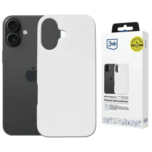 3MK Hardy MagSilicone Case for Apple iPhone 16 Plus White