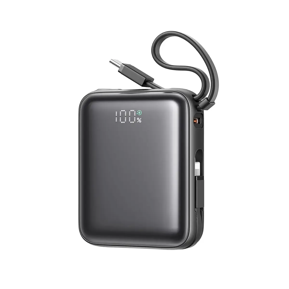 Joyroom JR-PBF27 ārējais akumulators (powerbank) | 10000 mAh | 22.5W | USB-C, Lightning | LED ekrāns | melns