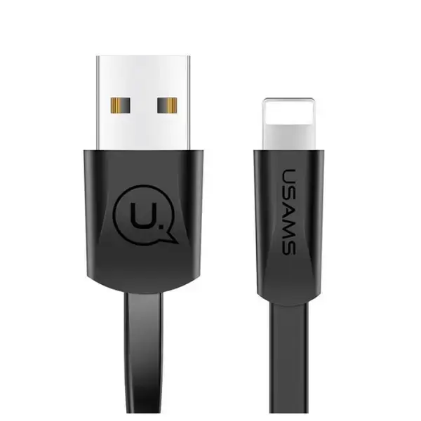 USAMS SJ199IP01 datu pārraides un uzlādes vads | USB-A uz Lightning | 10W | 1.2m | melns