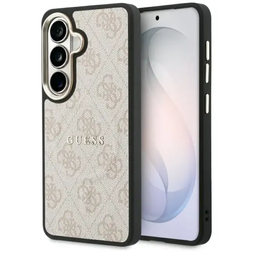 Guess 4G Embossed чехол и подставкой с подставкой для телефона Samsung Galaxy S26 (S942) розовый