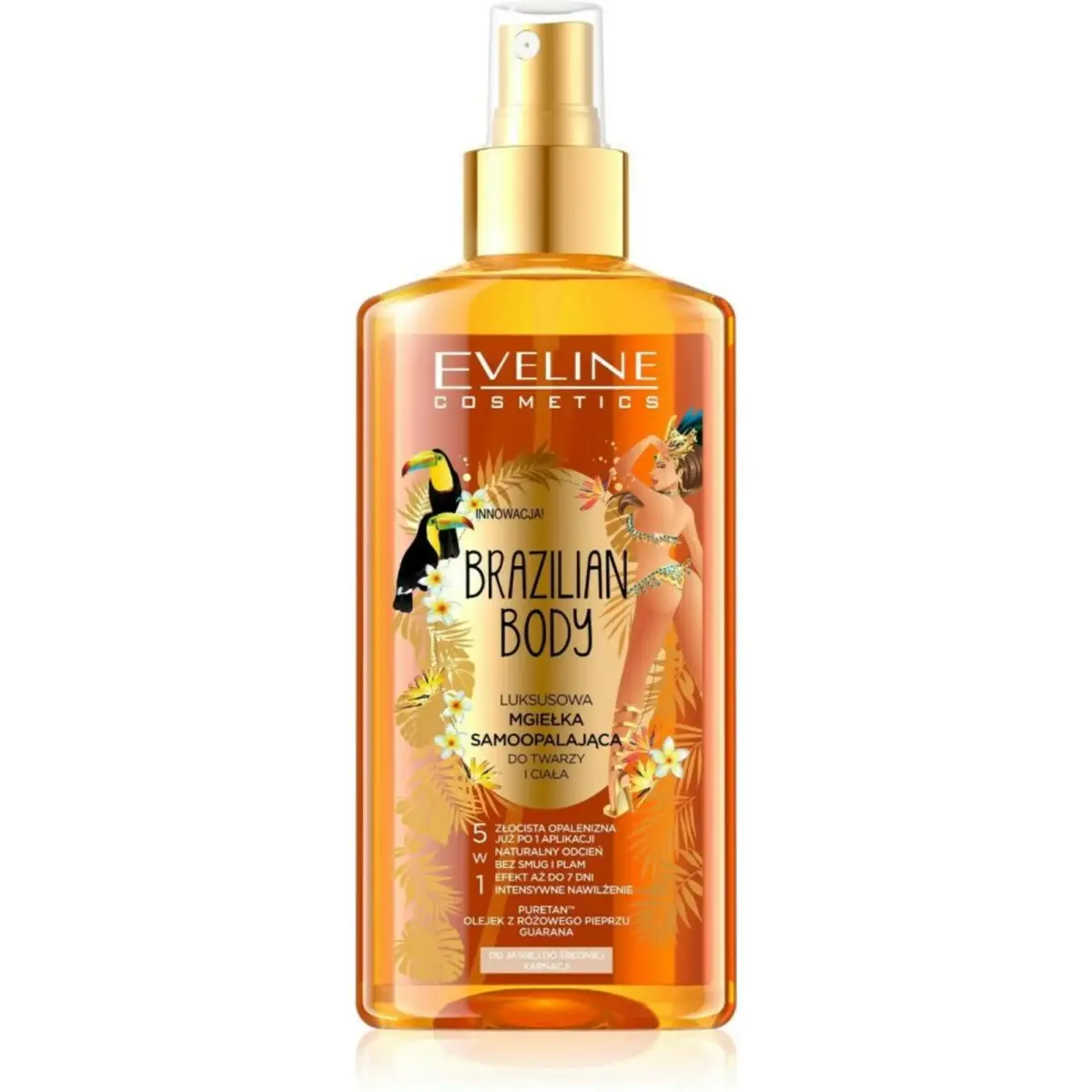 Eveline Cosmetics, Brazilian Body, Walnut extract, Tanning, Self-Tanning Mist, For Face & Body, 150 ml