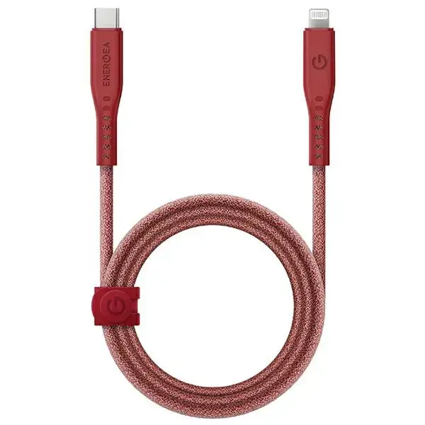 ENERGEA Flow data transfer and charging cable | MFI | USB-C to Lightning | 60W | 1.5m | red