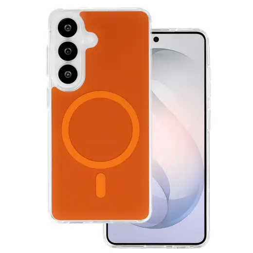Glossy telefono dėklas su MagSafe palaikymu Samsung Galaxy S26 (S942) oranžinis