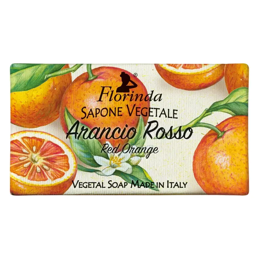 Florinda, Red Orange, Vegan, Hydrating, Scented Soap Bar , Body, 100 g