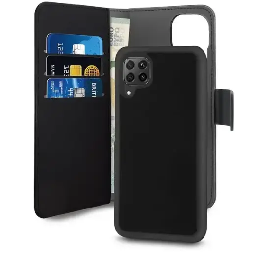 Puro Wallet Detachable Huawei P40 Lite 2w1 czarne|black HWP40LBOOKC3BLK