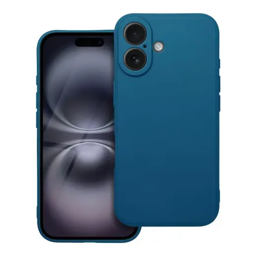 Matt phone case for iPhone 16 blue