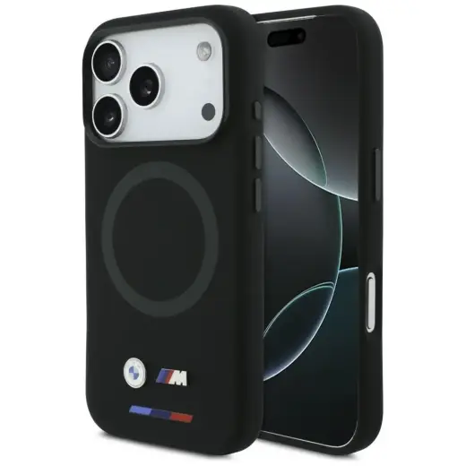 BMW M Silicon Logo MagSafe Case for iPhone 17 Pro Black
