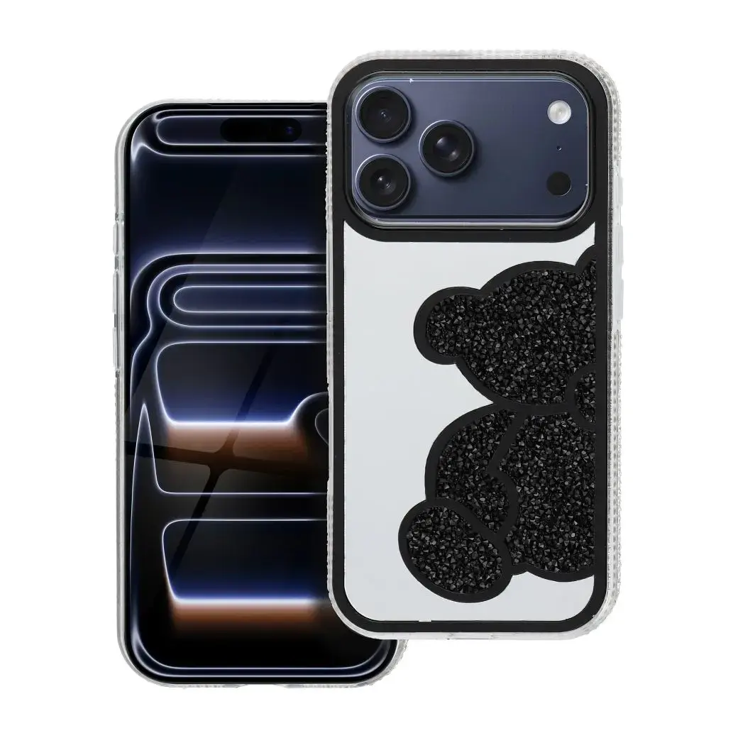 TEDDY BEAR maciņš telefonam iPhone 17 Pro melns