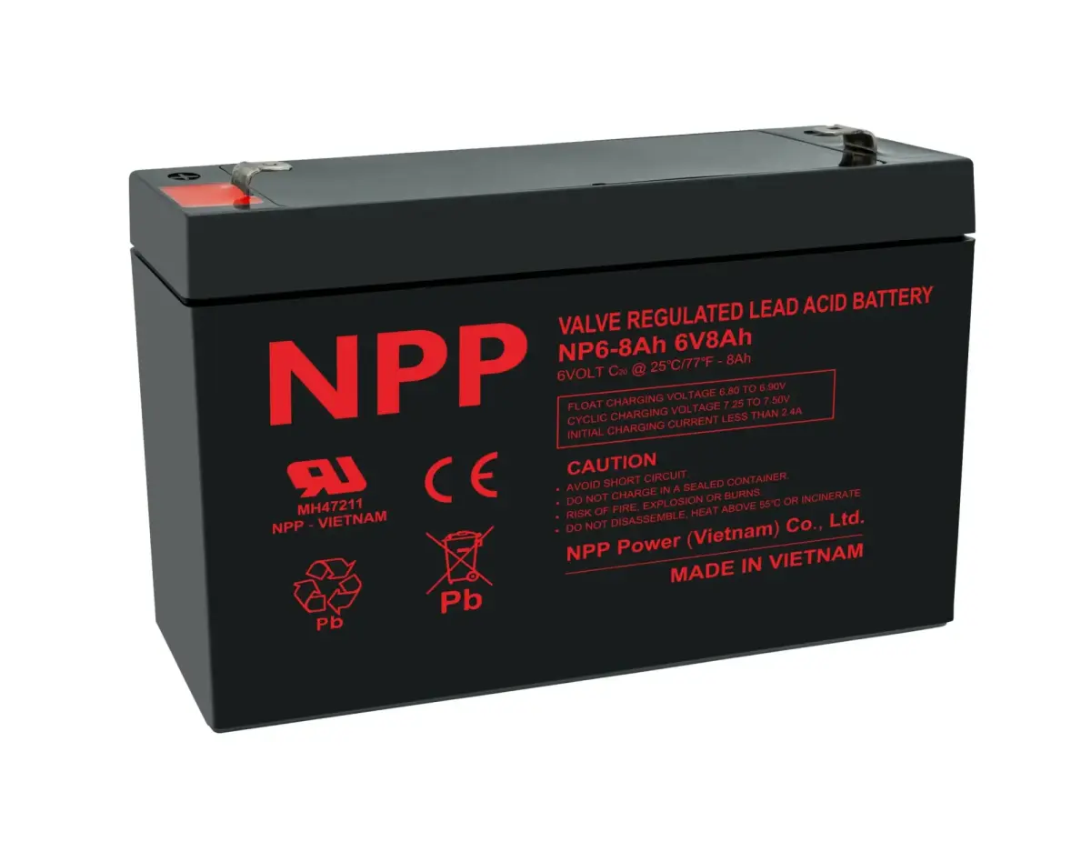 Battery 6V 8Ah T2(F2) Pb AGM