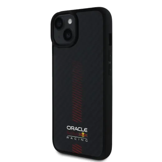 Red Bull Carbon Powerbar telefona maciņš priekš iPhone 14 melns ar MagSafe atbalstu