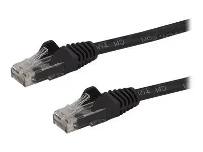 StarTech.com 2m CAT6 Ethernet Cable, 10 Gigabit Snagless RJ45 650MHz 100W PoE Patch Cord, CAT 6 10GbE UTP Network Cable w|Strain Relief, Black, Fluke Tested|Wiring is UL Certified|TIA - Category 6 - 24AWG (N6PATC2MBK) - patch cable - 2 m - black