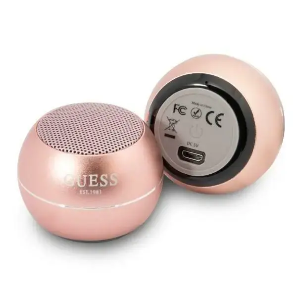 Guess głośnik Bluetooth GUWSALGEP Speaker mini różowy|pink