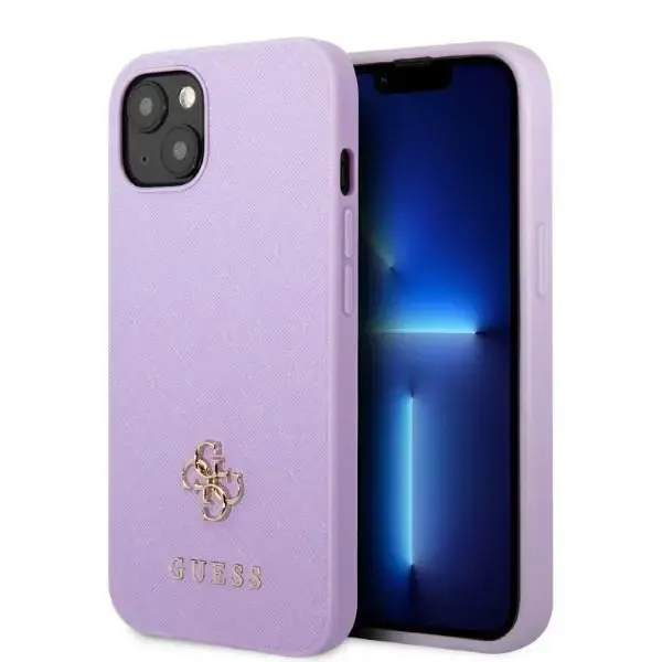 Guess GUHCP13SPS4MU iPhone 13 mini 5,4" purpurowy|purple hardcase Saffiano 4G Small Metal Logo