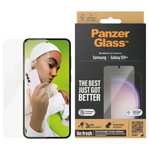 PanzerGlass Ultra-Wide Fit защитное стекло для телефона Samsung Galaxy S24 Plus S926 с аппликатором
